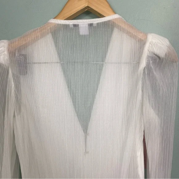 Anthropologie BHLDN Sabina Musayev Carri Mini Dress Ribbed Sparkly Medium Bridal